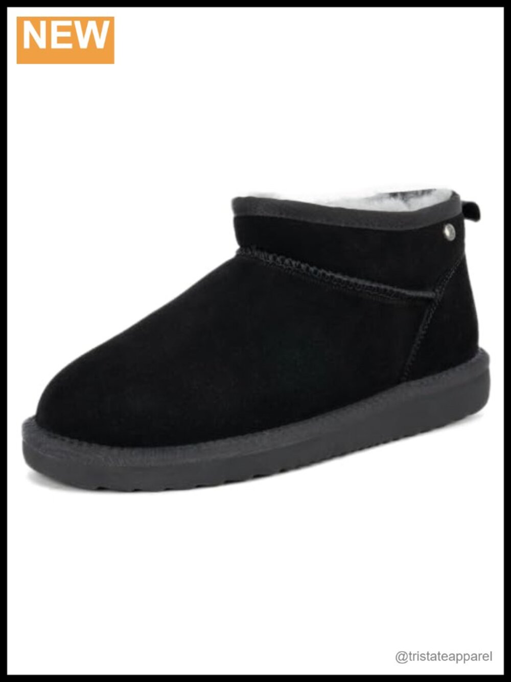 Genuine Shearling Mini Boots Waterproof Suede Outdoor Ankle Boots